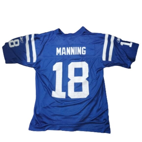 Reebok Vintage Indianapolis Colts #18 Peyton Manning Football Fan Jersey Large - Picture 3 of 16